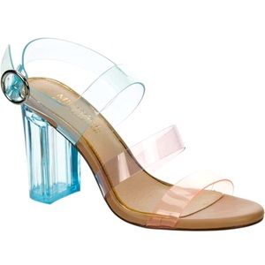 [New] Michael Shannon Calliope Heel (9) Lucite Colorblock Heels